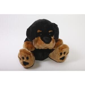 Outrageous, Rottweiler, Hand Puppet, Plush, Dog, Brown, Vintage, ~ 260128-WH 921